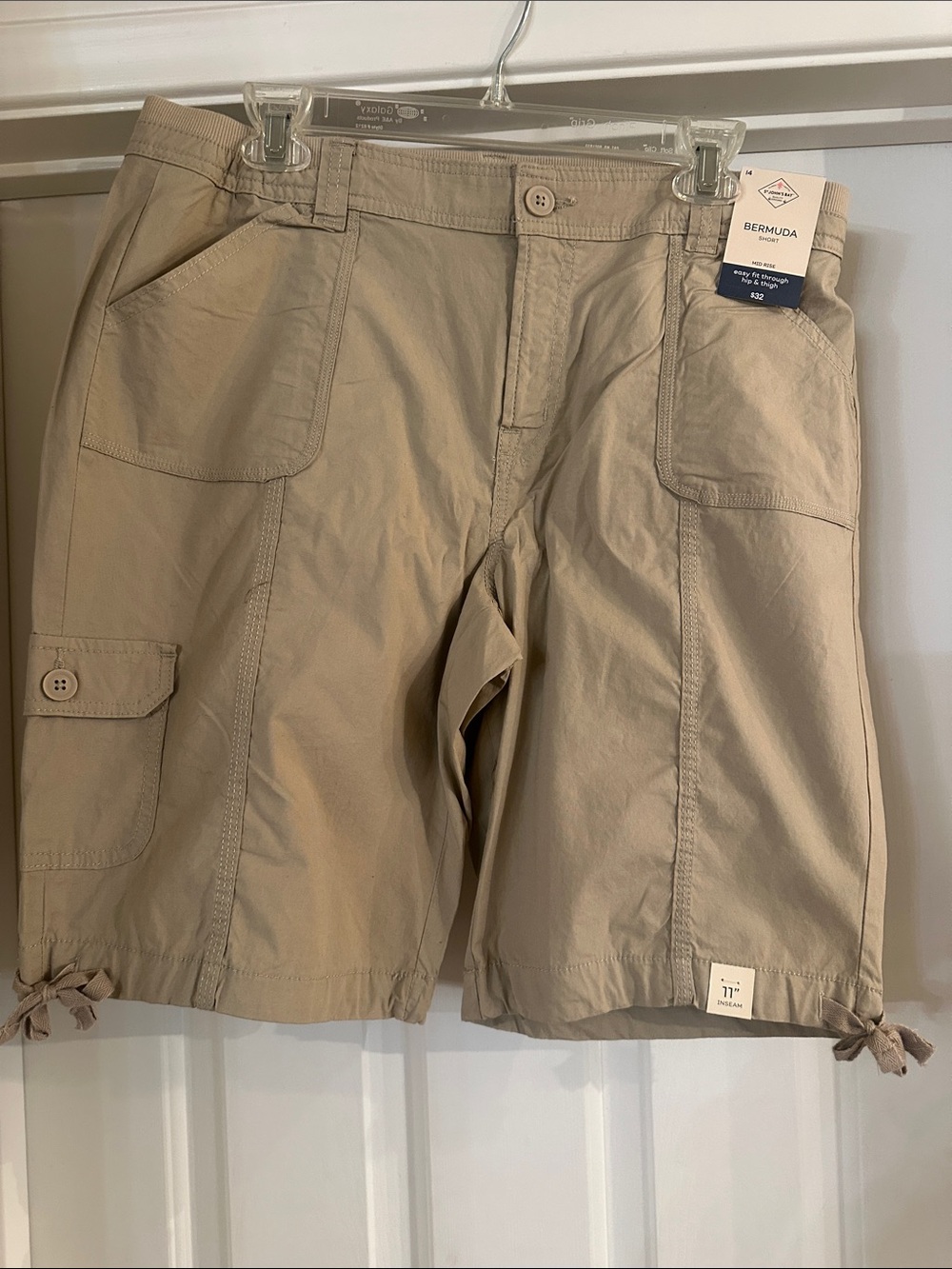 St. John's Bay Tan Cargo Bermuda Shorts